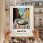 Ricotta – Italian Urban Café Scene, Cheese Illustration, styled in a charming Paris street view