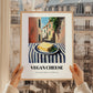 Vegan – Italian Urban Café Scene, Cheese Art, styled in a charming Paris street view