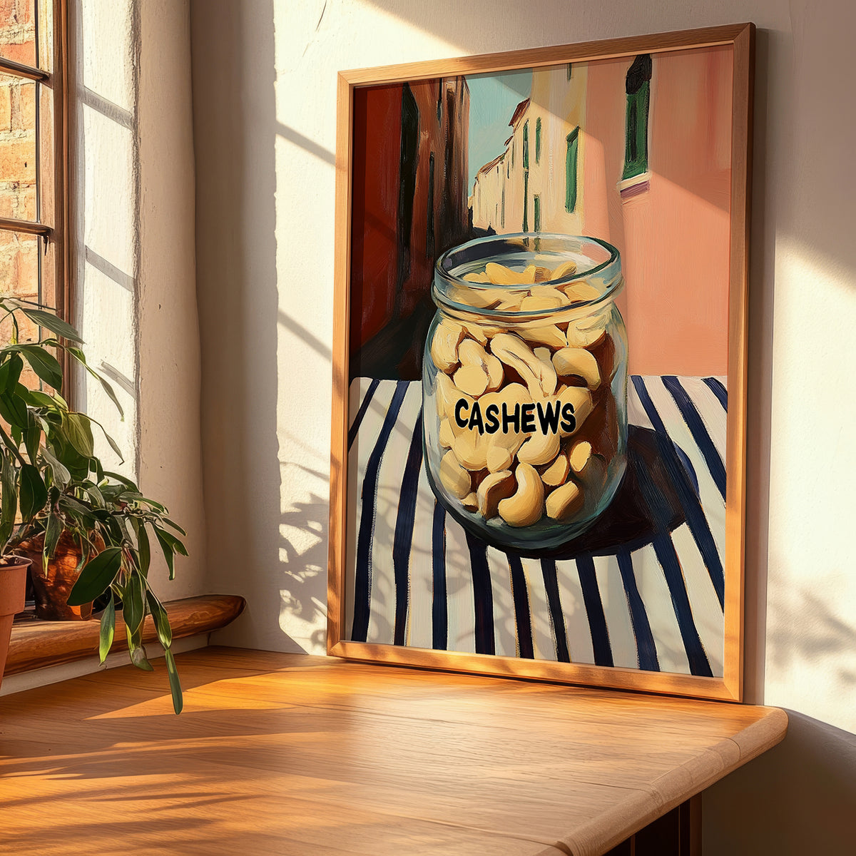 Cashews – Italian Café on the Corner, Nuts Still Life, clean layout with no caption