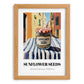 Sunflower Seeds – Italian Café on the Corner, Nuts Illustration, set in oak frame