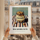 Macadamia – on Striped Tablecloth, Nuts Painting, styled in a charming Paris street view