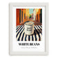 White Beans – Italian Urban Café Scene, Canned Vegetables Still Life, placed in minimal white frame