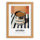 Lentils – on Striped Tablecloth, Canned Vegetables Painting, set in oak frame