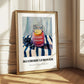 Blueberry Lemonade – on Striped Tablecloth, Lemonade Art