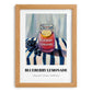Blueberry Lemonade – on Striped Tablecloth, Lemonade Art, set in oak frame