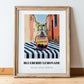 Blueberry Lemonade – Italian Outdoor Café Scene, Lemonade Wall Decor, in wooden frame leaning on the floor