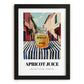 Apricot Juice – Italian Outdoor Café Scene, Lemonade Poster, in sleek black frame