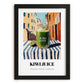 Kiwi Juice – Italian Café on the Corner, Lemonade Poster, in sleek black frame