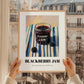 Blackberry Jam – on Striped Tablecloth, Jam Poster, styled in a charming Paris street view