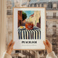 Peach Jam – Italian Street Café Scene, Jam Poster, styled in a charming Paris street view