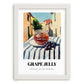 Grape Jelly – Italian Café on the Corner, Jam Illustration, placed in minimal white frame
