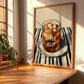 Apple Jelly – on Striped Tablecloth, Jam Wall Decor, clean layout with no caption