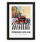 Pomegranate Jam – Italian Street Café Scene, Jam Painting, in sleek black frame