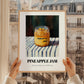Pineapple Jam – on Striped Tablecloth, Jam Art, styled in a charming Paris street view