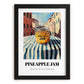 Pineapple Jam – Italian Urban Café Scene, Jam Print, in sleek black frame
