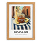 Banana Jam – Italian Outdoor Café Scene, Jam Still Life, set in oak frame