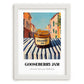 Gooseberry Jam – Italian Café on the Corner, Jam Wall Decor, placed in minimal white frame