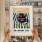Mulberry Jam – on Striped Tablecloth, Jam Wall Decor, styled in a charming Paris street view