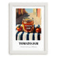 Tomato Jam – Italian Outdoor Café Scene, Jam Wall Decor, placed in minimal white frame