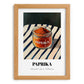 Paprika – on Striped Tablecloth, Spices Wall Decor, set in oak frame