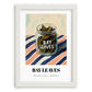 Bay Leaves – on Striped Tablecloth, Spices Wall Decor, placed in minimal white frame