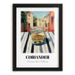 Coriander – Italian Urban Café Scene, Spices Wall Print, in sleek black frame