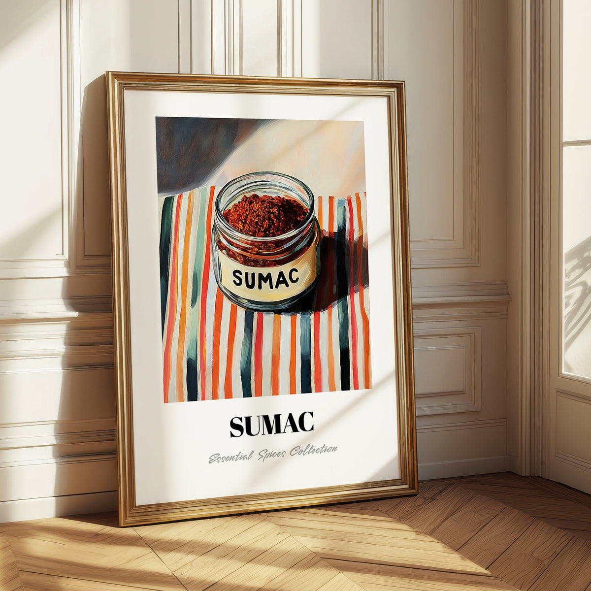 Sumac – on Striped Tablecloth, Spices Print