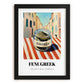 Fenugreek – Italian Urban Café Scene, Spices Illustration, in sleek black frame