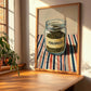 Fenugreek – on Striped Tablecloth, Spices Print, clean layout with no caption