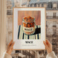 Mace – on Striped Tablecloth, Spices Print, styled in a charming Paris street view