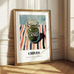 Chives – on Striped Tablecloth, Spices Painting
