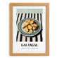 Galangal – on Striped Tablecloth, Spices Still Life, set in oak frame