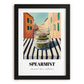 Spearmint – Italian Urban Café Scene, Spices Poster, in sleek black frame