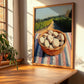 Button – Green Valley Landscape, Mushrooms Poster, clean layout with no caption