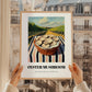 Oyster Mushroom – Green Valley Landscape, Mushrooms Illustration, styled in a charming Paris street view