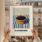 Elderberry – on Striped Tablecloth, Berries Illustration, styled in a charming Paris street view