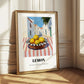 Lemon – White village Street Café Scene, Fruit Wall Decor