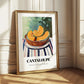 Cantaloupe – on Striped Tablecloth, Fruit Wall Decor