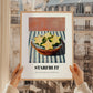 Starfruit – on Striped Tablecloth, Fruit Wall Decor, styled in a charming Paris street view