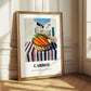 Carrot – White village Urban Café Scene, Vegetable Print