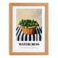 Watercress – on Striped Tablecloth, Vegetable Wall Art, set in oak frame