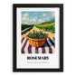 Rosemary – Valley Café Scene, Fresh Herbs Still Life, in sleek black frame