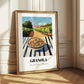 Granola #8 – Hillside Café View, American Food Illustration