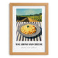 Macaroni And Cheese – Hilltop Café Scene, American Pasta Painting, set in oak frame
