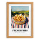 French Fries – Hillside Café View, American Food Still Life, set in oak frame