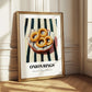 Onion Rings – on Striped Tablecloth, American Food Wall Art