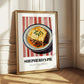 Shepherd’s Pie – on Striped Tablecloth, British Food Poster