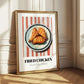 Fried Chicken – on Striped Tablecloth, American Food Still Life
