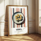 Gyoza – on Striped Tablecloth, Japanese Food Wall Art