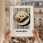 Shawarma – on Striped Tablecloth, Middle Food Print, styled in a charming Paris street view